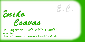 eniko csavas business card